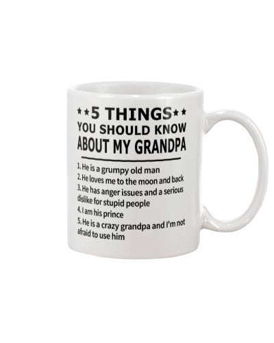 Granddaughter Mug- 5 things you know grandpa prince ngvt