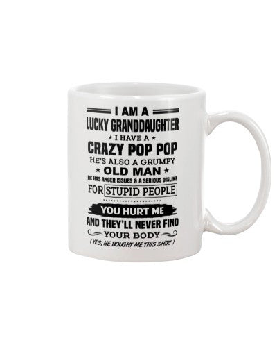 Granddaughter Mug- lucky granddau poppop yourbody htte