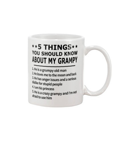 Granddaughter Mug- 5 things you know grampy ngvt