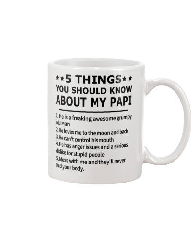 Granddaughter Mug- 5 things know old man papi htte