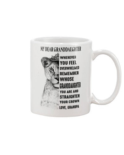 Granddaughter Mug- dear granddau youfeel grandpa ngvt