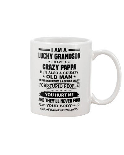 Granddaughter Mug- lucky grandson pappa yourbody htte