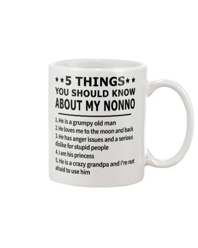 Granddaughter Mug- 5 things you know my nonno ngvt