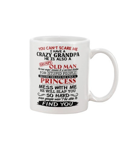 Granddaughter Mug- scare grandpa treats princess ngvt