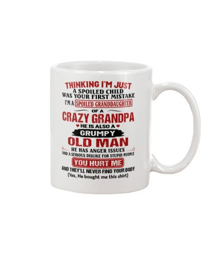Granddaughter Mug- thinking granddau grandpa oldman loka