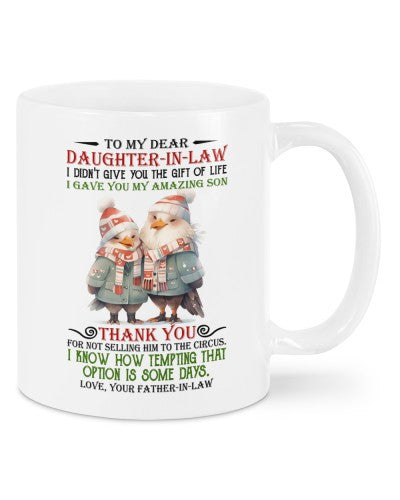 Daughter In Law Mug- mug daughteril igave fatheril deub htteh 1