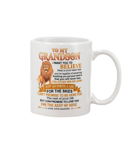 Grandson Mug- amazing grandson believe grandpa ngvt