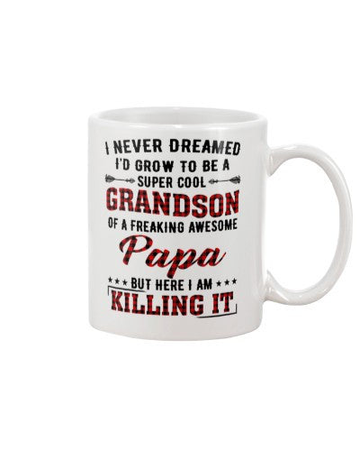 Grandson Mug- grow cool grandson papa diua ngvt