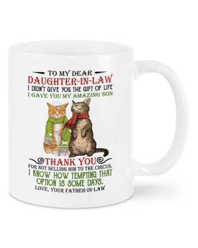 Daughter In Law Mug- mug daughteril cat fatheril deub htteh