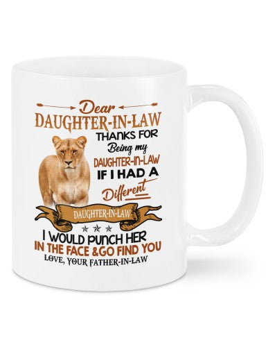 Daughter In Law Mug- mug daughteril face fatheril deub htte