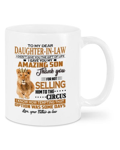 Daughter In Law Mug- mug daughteril selling fatheril ddua htte