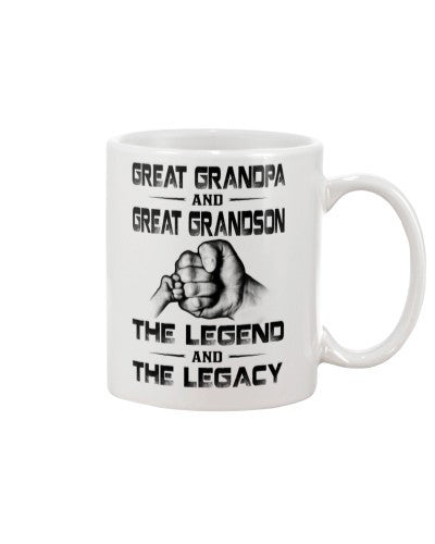 Grandson Mug- greatgrandpa greatgrandson the legend htte