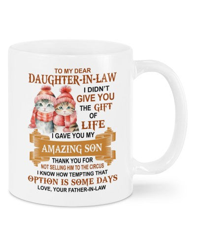 Daughter In Law Mug- mug xmas daughteril option fatheril deub htteh