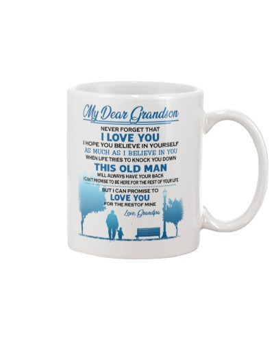 Grandson Mug- grandson grandpa yourback htte