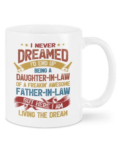 Daughter In Law Mug- mug never daughteril fatheril daua ngnh
