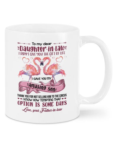 Daughter In Law Mug- mug daughteril know fatheril deuc htteh