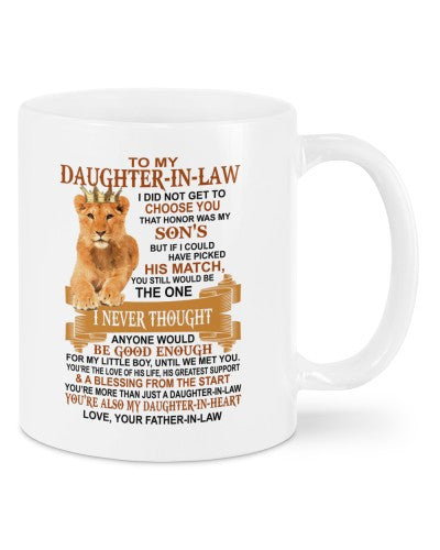 Daughter In Law Mug- mug daughteril match fatheril deub htteh
