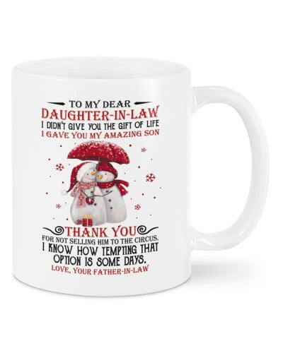Daughter In Law Mug- mug xmas daughteril to fatheril deua htte