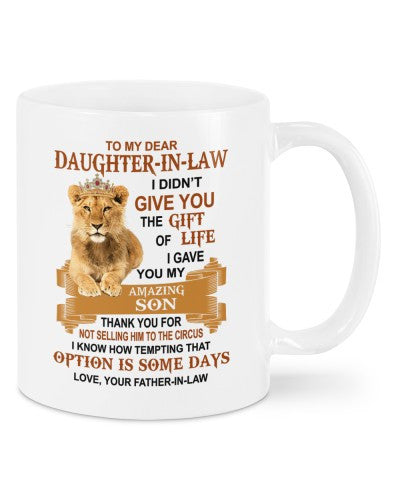 Daughter In Law Mug- mug daughteril know fatheril dauc htte