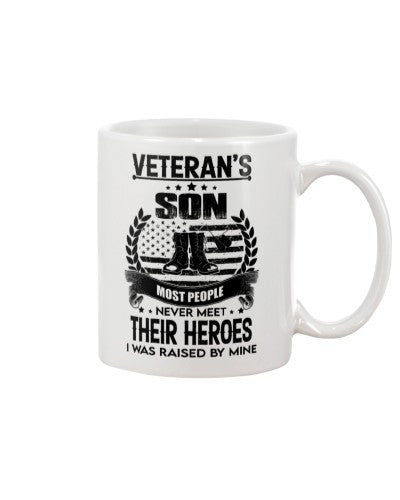 Grandson Mug- grandpa veteran son heroes htte