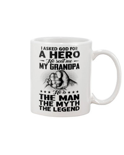 Grandson Mug- asked god grandpa man ngvt