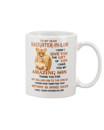 Grandson Mug- daughter inlaw amazing father inlaw ntmn