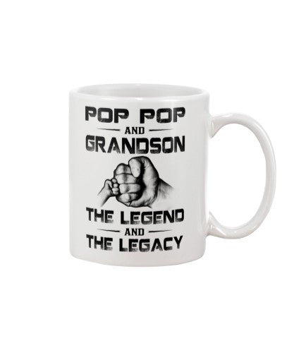 Grandson Mug- poppop grandson the legend htte