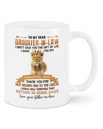 Daughter In Law Mug- mug daughteril that fatheril daua htteh