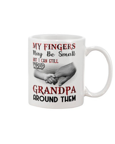 Grandson Mug- fingers wrap grandpa dfub htte