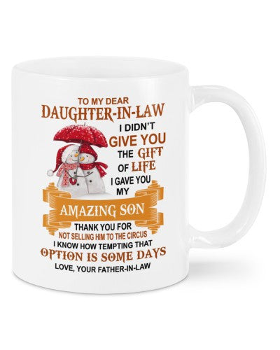 Daughter In Law Mug- mug xmas daughteril gift fatheril daua htte