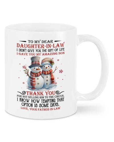 Daughter In Law Mug- mug daughteril how fatheril deub htteh