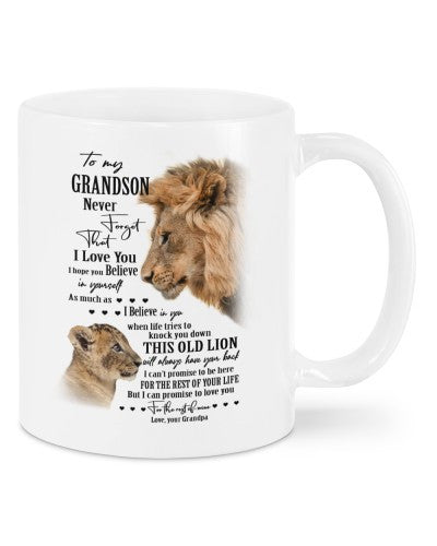 Grandson Mug- grandson iloveu grandpa ddua htte