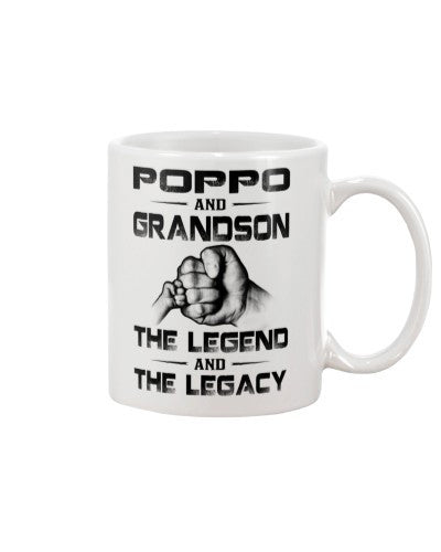 Grandson Mug- poppo grandson the legend htte