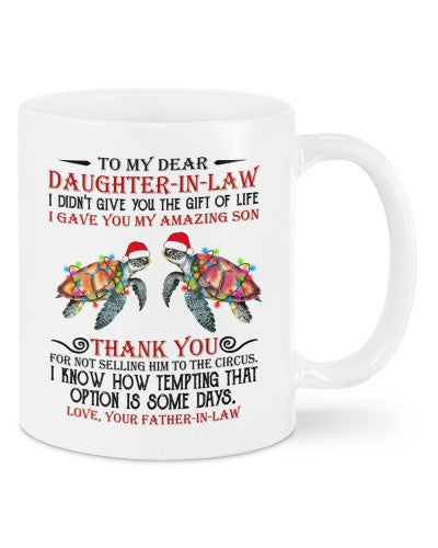 Daughter In Law Mug- mug turtle daughteril fatheril deub htte