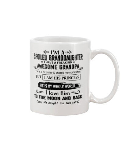 Grandson Mug- princess granddau grandpa whole world htte