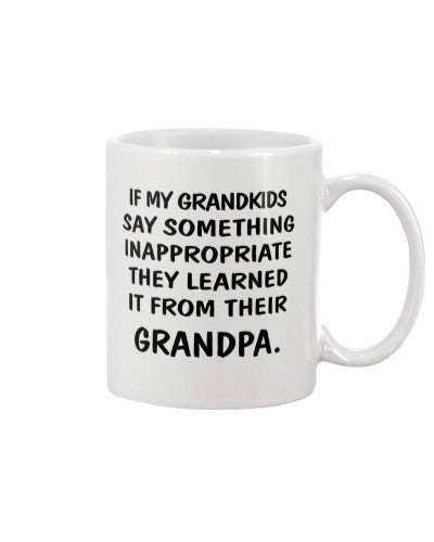 Grandson Mug- inappropriate learned grandpa htte