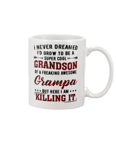 Grandson Mug- grow cool grandson grampa diua ngvt
