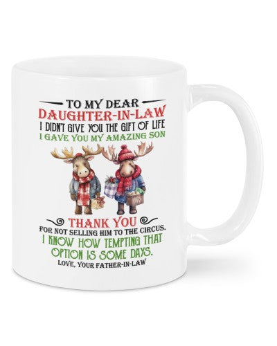 Daughter In Law Mug- mug daughteril xmas deer fatheril daub htteh