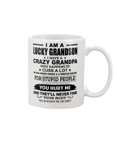 Granddaughter Mug- iaa lucky grandson crazy grandpa ngvt