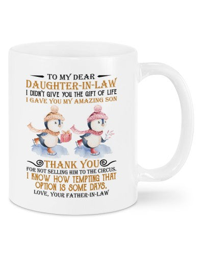 Daughter In Law Mug- mug daughteril the fatheril deub htteh