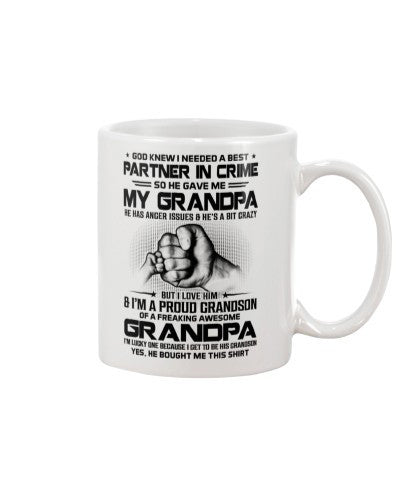 Grandson Mug- godknew grandson grandpa proud htte