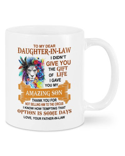 Daughter In Law Mug- mug daughteril tempting fatheril daub htteh