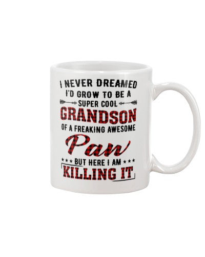 Grandson Mug- grow cool grandson paw diua ngvt