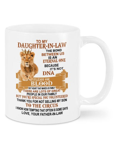 Daughter In Law Mug- mug daughteril blood fatheril dduc htteh