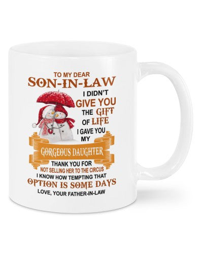 Son In Law Mug- mug xmas sonil gift fatheril daub htte