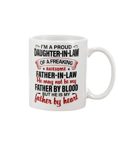 Daughter In Law Mug- daughteril byblood fatheril deub ngnh