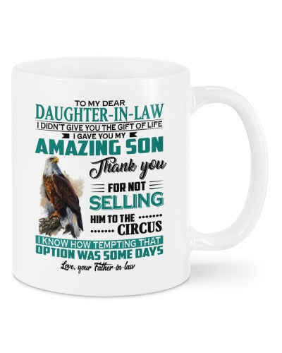 Daughter In Law Mug- mug daughteril selling fatheril dduc cvhl
