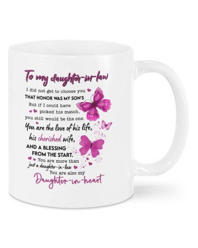 Daughter In Law Mug- mug daughteril honor fatheril deua htte