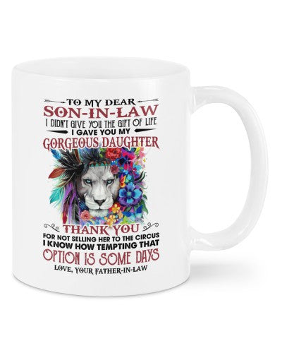 Son In Law Mug- mug sonil option fatheril deuc htteh