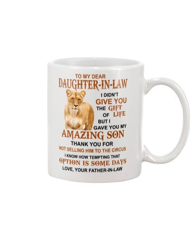 Daughter In Law Mug- daugteril loving fatheril ddua htte